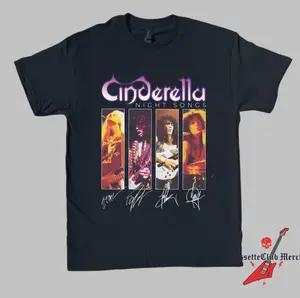 [SALE UP TO 50%] Cinderella Rock Band T-shirt - Night Songs World Tour '86, Unisex Shirt Made Using 100% US Cotton, Design & Printed In The USA