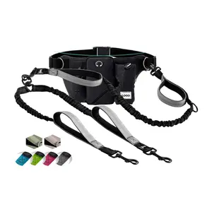 Multifunctional Reflective Leash, Sports Fitness Running Lead, Dog Dual Bungee Rope, Outdoor Activities, Pet Training Harness, Reflective Strip Harness