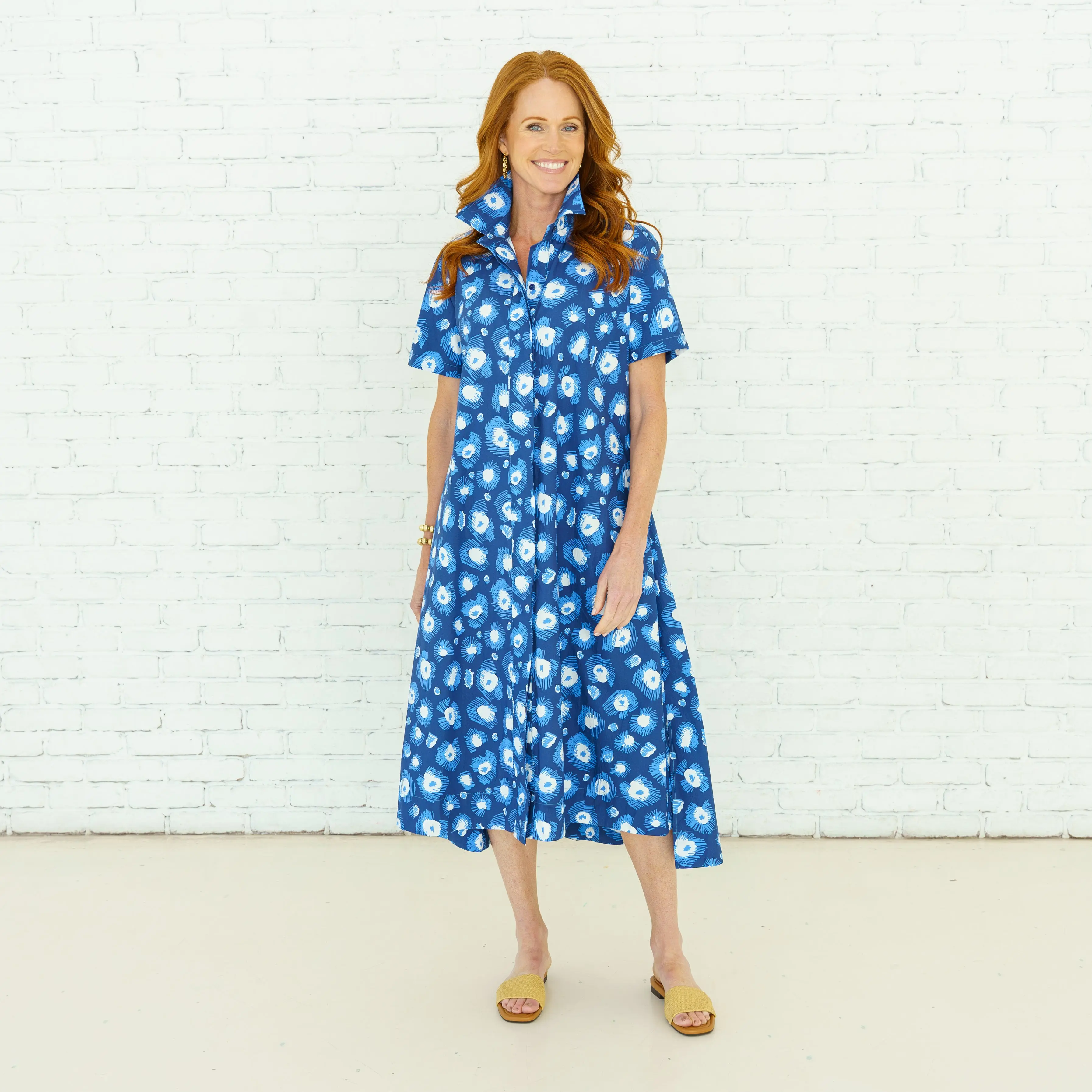 Millie Burst Dress Navy