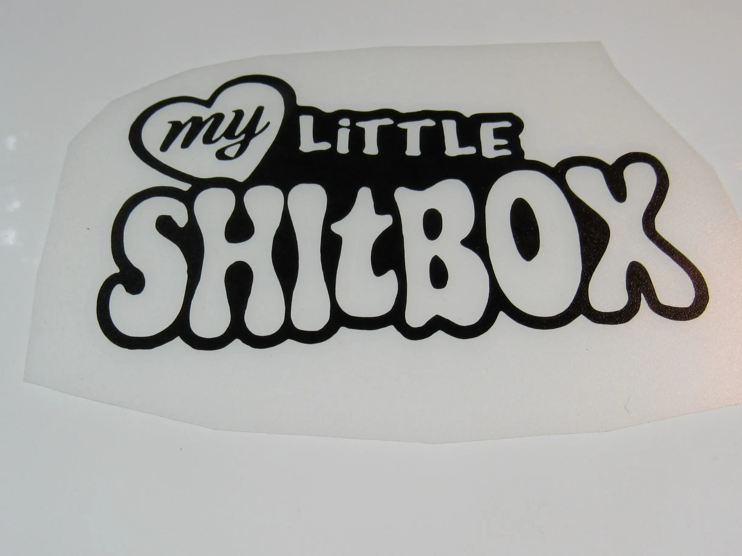 My Little Shitbox Decal - High-Quality Durable Sticker for Cars Trucks & Motorcycles Easy Application No Warranty