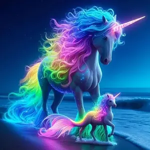 Unicorn Design 5D Diamond Painting Kits Colorful Painting Kit, 1 Set DIY Diamond Arts Craft Colorful Painting Kit, DIY Decorative Art Picture for Beginner