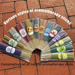 22cm Mixed Scented Incense Sticks, Bamboo Stick Incense Bars, Multiple Scents and Colors Randomly Mixed, Aromatherapy Essential