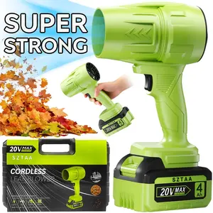 Cordless Leaf Blower Violent TurboFan,BrushlessPure Copper Motor Jet Fan With Battery,CordlessTurbo Super Power Air Duster, Handheld PowerfulDryer for Car,Car Drying after Wash, SnowRemoval Portable Handle