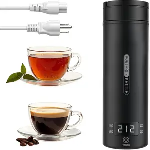 Portable Electric Kettle (120V), Travel  Kettle, 316 Stainless Steel  Liner, 4-speed Temperature Adjustment with Auto Shut-off and Boil-Off Protection black