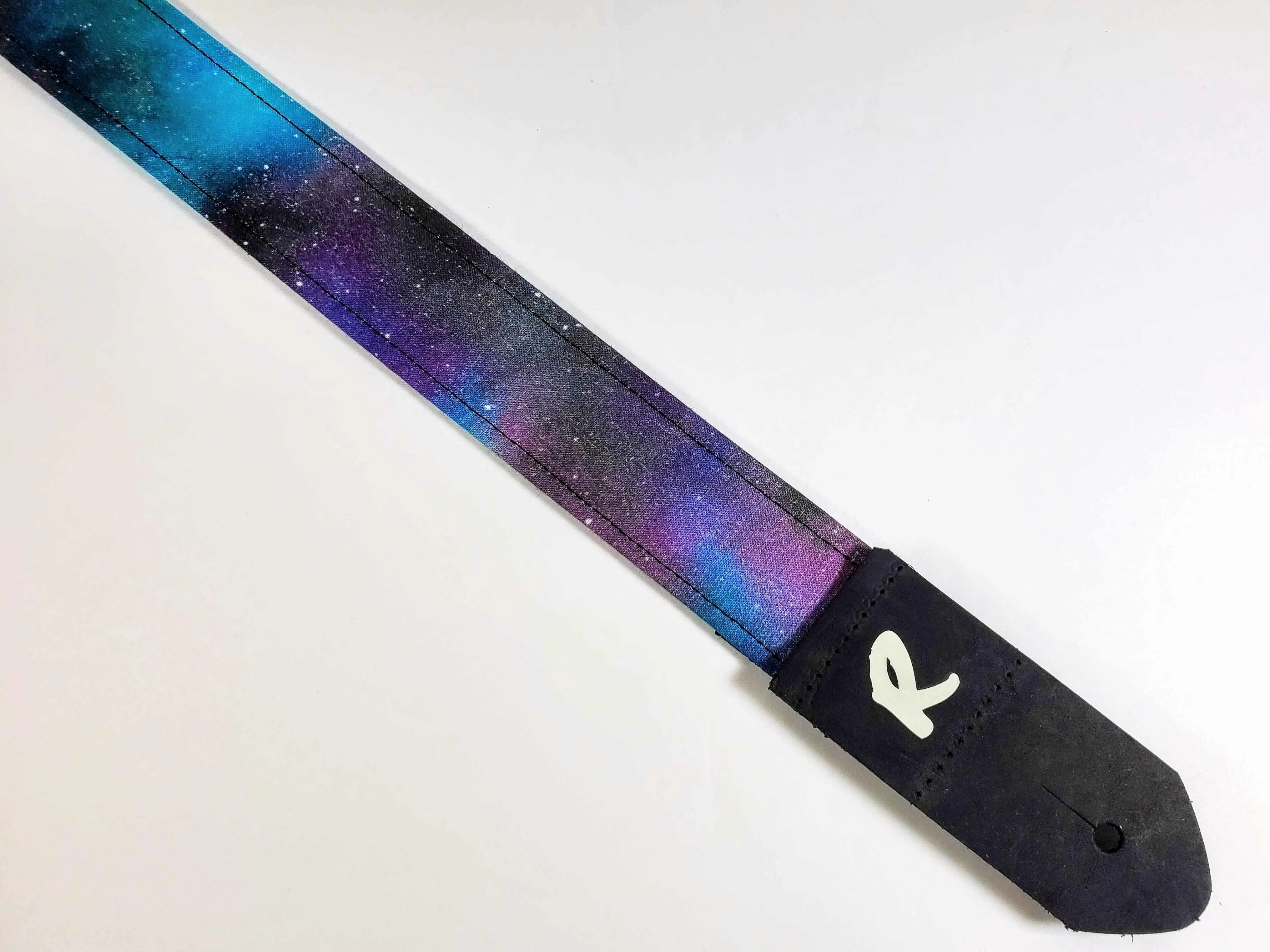Purple Nebula Space Ukulele Strap -Blue Nebula Button Attachment Ukulele Strap-