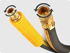 GLAHODEN Upgraded Retractable Air Hose Reel,MAX 3/8IN x 100FT Hybrid Air Hose Max 300PSl, AirCompressor Hose Reel Auto-Rewind with 6.6 FTLead in, Ceiling/Wall Mount Enclosed Pp Reel &Built-in 180° Swivel Bracket，TikTokShopBlackFriday