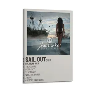 Jhene Aiko Sail Out Canvas Painting Oil Painting Wall Art Canvas Poster Decorative Painting Corridor Decoration Home Ornaments Photo