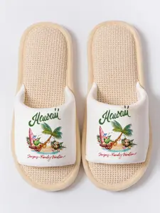 Hawaii Palm Tree & Surfboard Slippers Cloud-Feeling Fresh Tropical Vacation Style Indoor Outdoor Must-Have
