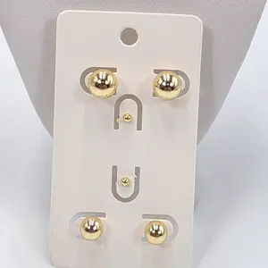 e03 Dormilonas ball earring set 3 diferent size