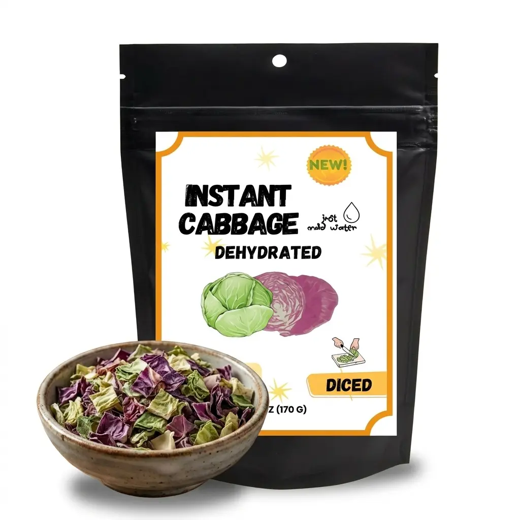 Dehydrated Cabbage : Finely Chopped Pre-Cooked and Dried