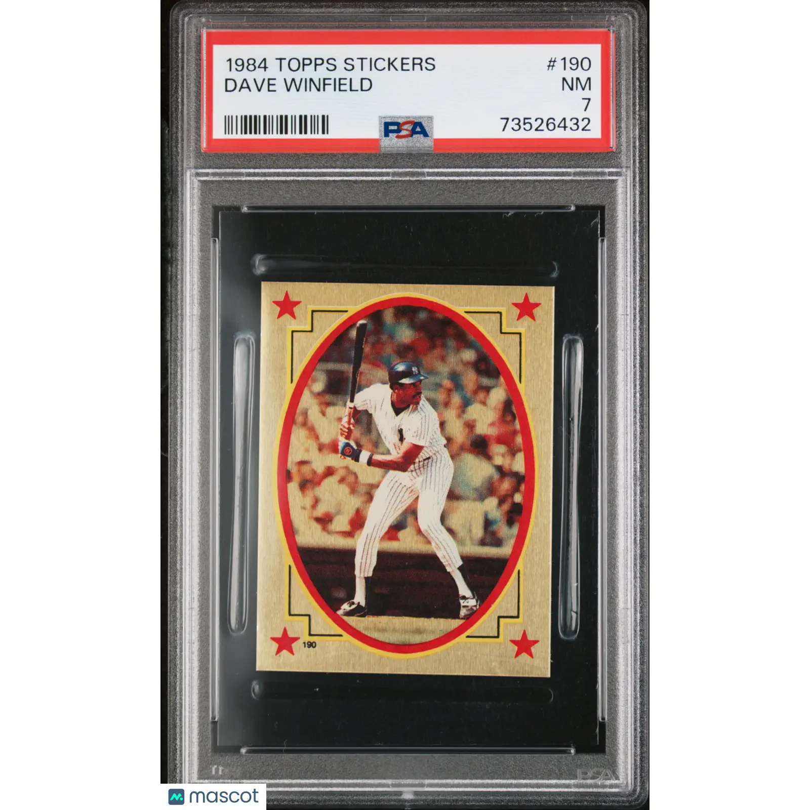 Dave Winfield PSA 1984 Topps Stickers Baseball #190 7 73526432