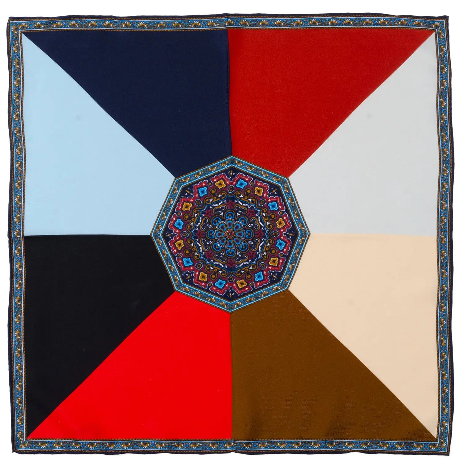 "The Joseph" Multi-Colored Paisley Pocket Square - A Vincent De Paul Collaboration