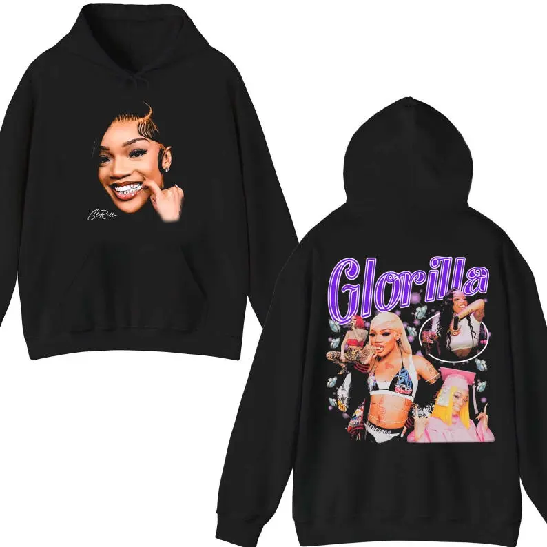 Glorilla Vintage Style 90's Bootleg Hoodie, Glorilla Rapper Sweatshirt
