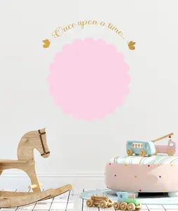 Create-A-Mural Scalloped Circle Wall Mural Decals for Little Girls' Bedrooms