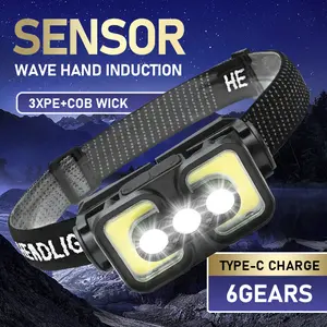 Rechargeable Headlamp, Super Bright High Lumen Adjustable Headbandss Headlamp Flashlights, Clearance Led Charger Battery Operated High Power Headlamp, Tactical Headlamp, 7 Modes, Suit For Outdoor Running, Hunting, Camping, Hiking 1PC