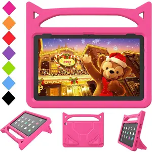 - Fire HD 10 Tablet Case for Kids(13th/11th Generation, 2023/2021 Release)- Kids Friendly Shockproof Cover with Handle Stand for All-New Fire HD 10 Plus & 10 Kids Pro Tablets-Pink