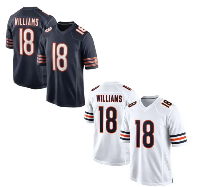 Jersey #18, Unisex Football Jersey for Men & Women, Unisex Game Jersey, Navy Orange White Sports Shirt, Game Day Fan Apparel & Gift