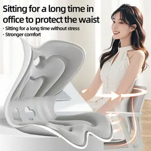 Heart Design Ergonomic Lumbar Support Chair Cushion, Thick Dual Wing Backrest Pad, Improve Sitting Posture, Multi-Functional Home Seat