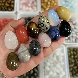 10 Pieces Easter Egg Stones, Polished Crystal Stones, Decorative DIY Decorations — Ideal as Home Decor, Tabletop Ornaments, Aquarium Decorations, and Festival or Birthday Gifts for Family and Friends