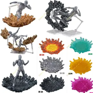 Blast Rock Impact Effect DIY Accessories Base Model Action Figures Fire Scenes Bracket Special Effect Collection Decoration Toys