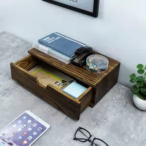 Brown Wood Decorative Floating Display Shelf, Wall Mounted Bedroom Nightstand or Living Room Side Table