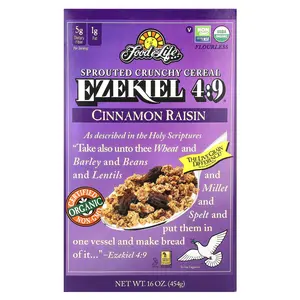 Food For Life Ezekiel 4:9® Sprouted Crunchy Cereal, Cinnamon Raisin, 16 oz (454 g)