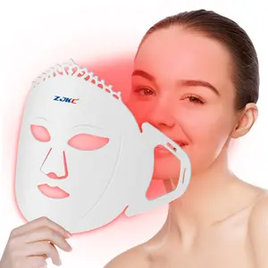 ZJKC 7-Color 630nm LED Facial Mask for Adults, All Skin Types, Skin Repair, Fine Lines & Acne, 7-in-1 Modes, 4D Facial Contour Fit, Food-Grade Silicone, Wireless Comfortable Wear, Mother’s Day Gift holiday mothersdaygift