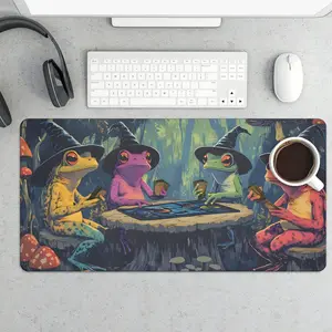 1pc MTG Themed Dartfrogs Playing Cards Large Mouse Pad Ultra Smooth Surface, Stitched Edges, Non Slip Waterproof Rubber Base, Washable Desk Mat for Office & Home Computer Accessories