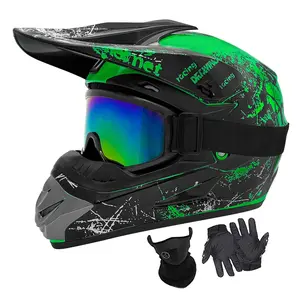 Spark Dirt Bike Helmets Men Women - Youth Kids Adult Motocross Off-Road ATV BMX Full Face Helmet w/ Goggles, Gloves & Mask, DOT Approved