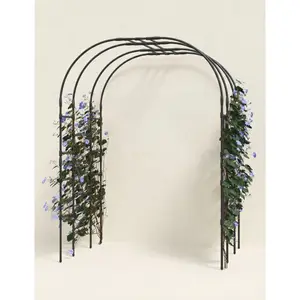 Garvee Metal Garden Arch, Assemble Freely Multiple Sizes Wide Metal Pergola Arbor for Various Climbing Plant Roses Vines Wedding & Event Garden Arch Trellis Bridal Party Decoration