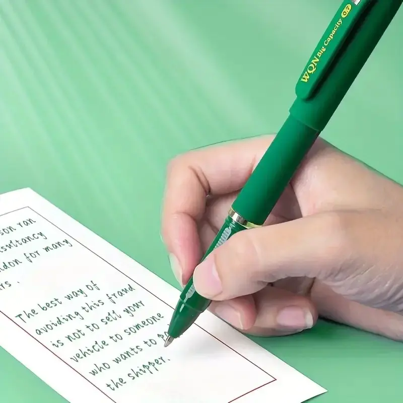 1.0mm Gel Pen, Rollerball Pen, Green Refill Smooth Writing Pen, Student School Office Stationery Supplies, Back-to-school Season