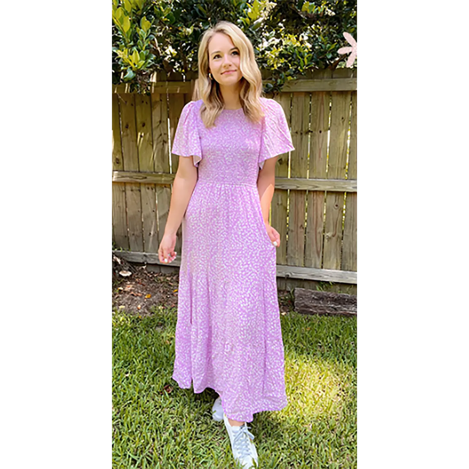 ZESICA Women's 2026 Summer Casual Floral Print Short Flutter Sleeve Crew Neck Smocked High Waist Flowy Maxi Dress Summervibes - TikTok Shop ZESICA Women's 2026 Summer Casual Floral Print Short Flutter Sleeve Crew Neck Smocked High Waist Flowy Maxi Dress Summervibes - TikTok Shop