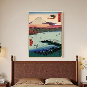 Glossy Anime-Dragon Framed Canvas Painting - 1pc Wooden Wrapped Frame Home Decoration Print, Ideal for Living Room Wall Art, Birthday or Holiday Gifts