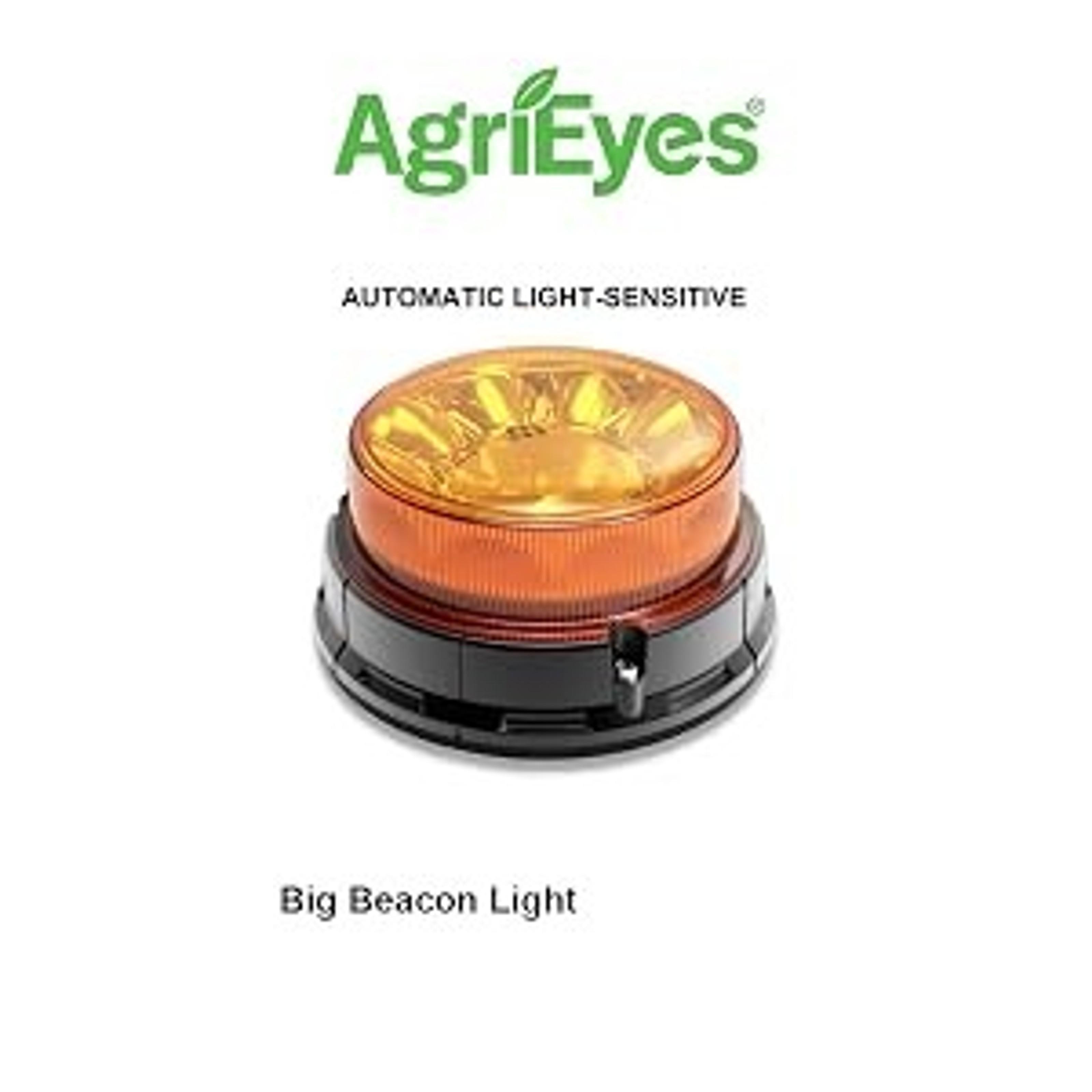 Agrieyes Amber Beacon Light 4.2Inch, Flashing Safety Warning Lights Permanent/Magnet Mount (Amber, Screw)