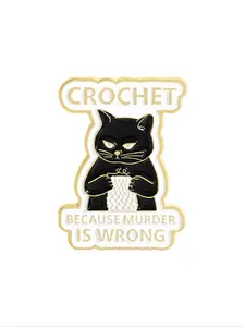 Cute Cat Brooch Pin, Cartoon Badge for Clothes & Backpacks, Fashion Jewelry Gift for Men Women Daily Wear, Durable Metal Pins, Crochet, Fashion Accessory