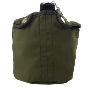 Aluminum Military GI Style 1 Quart Canteen with Olive Drab Cover