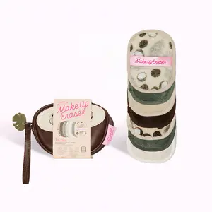 Coconut 7-Day Set - Erase Makeup with JUST WATER, Reusable & Machine Washable Makeup Remover, Gently Exfoliate, Cleansing
