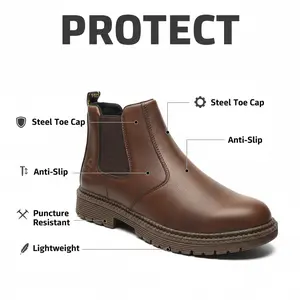 Smash-proof Puncture-proof Splash-proof Safety Shoes Unisex Chef Work Shoe Waterproof Anti-slip Durable Outdoor Comfortable Breathable Steel Toe Sneakers Black