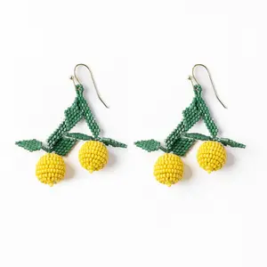 INK + ALLOY Lottie Lemon Dangle Luxe Earrings Yellow