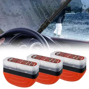 Ergonomic Windshield Care Brush - Oil Film Removal & Water Repellent Application Tool