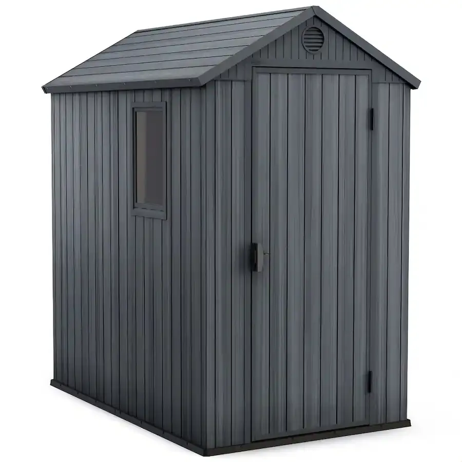 Keter KET252274 Storage Shed with Graphite & Darwin - 4 x 6