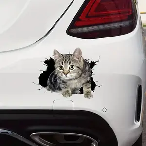 Cat Pattern Car Sticker, Waterproof & Sunproof Car Decal, Car Exterior Decoration Accessories for Car Body Window, Car Decoration Accessories, Decal For Cars