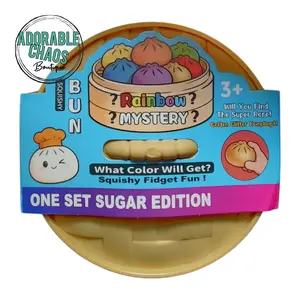 SILVER Glitter Dumpling Squishy Toy