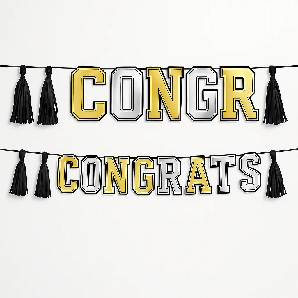 Graduation Oversized Tassel Garland Banner