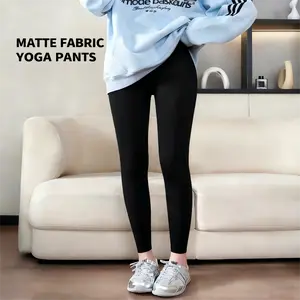 Women's Matte Shaping Yoga Pants Tummy Control Butt Lifting High Waist Leggings for Gym Yoga Daily Wear Christmas Gift High Elasticity