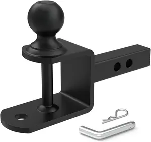 RETURE ATV UTV Trailer Hitch for 1-1/4 inch Receiver, 3-in-1 Multi ATV/UTV Hitch Towing Ball Mounts, 2 inch Ball 3500 LBS, Winch Strap Loop 6700 LBS with 5/8" Hitch Pin and Clip