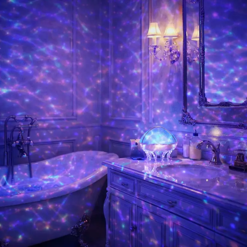 Ocean Wave Lamp Waterproof Shower Lamp 16-Color Ambient RGB USB
