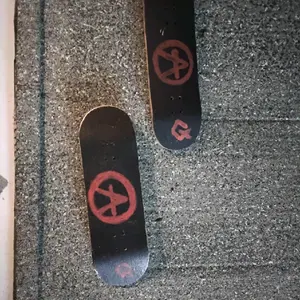 GroundXeroBoards Anarchy Fingerboard with Red Symbol Design by GroundXeroBoards