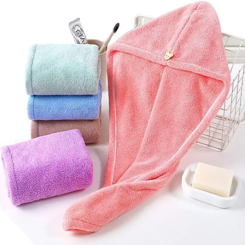 5 Pack Microfiber Hair Towel, Women Soft Shower Towels, Hair Turbans for Wet Hair, Drying Hair Wrap Towels for Curly Hair Anti Frizz (25 x 65cm)