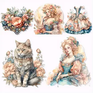 99pieces Princess Themed Self-adhesive Stickers, High adhesive stickers, DIY Crafts Decals, Holiday Decorations, Scrapbooking Supplies, Journal Supplies, Water Bottle, Greeting Card Decoration, Arts Crafts, Diary Accessories, Stationery Lovers